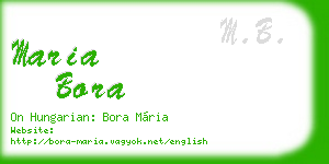 maria bora business card